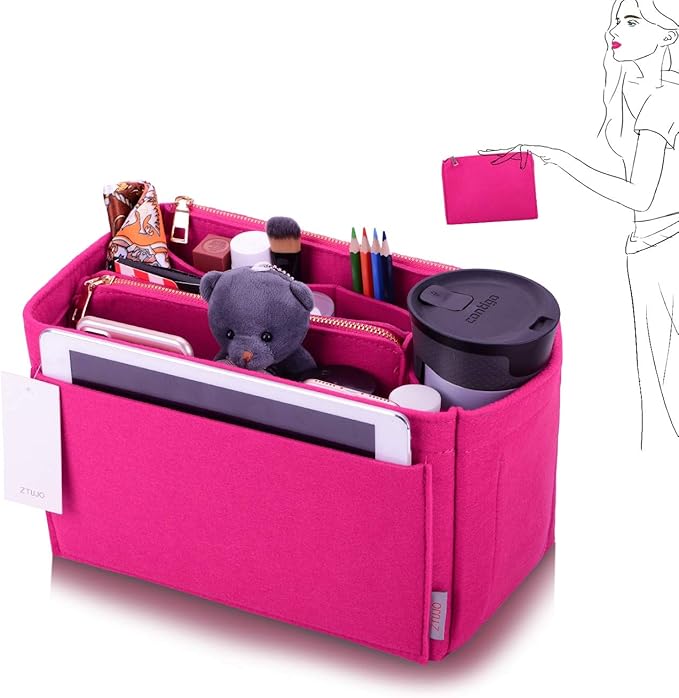 ZTUJO Purse Organizer, Felt Bag Organizer Purse Organizer Insert For Speedy, Neverfull, Graceful, Neverfull,Tote, Handbag,Shaper