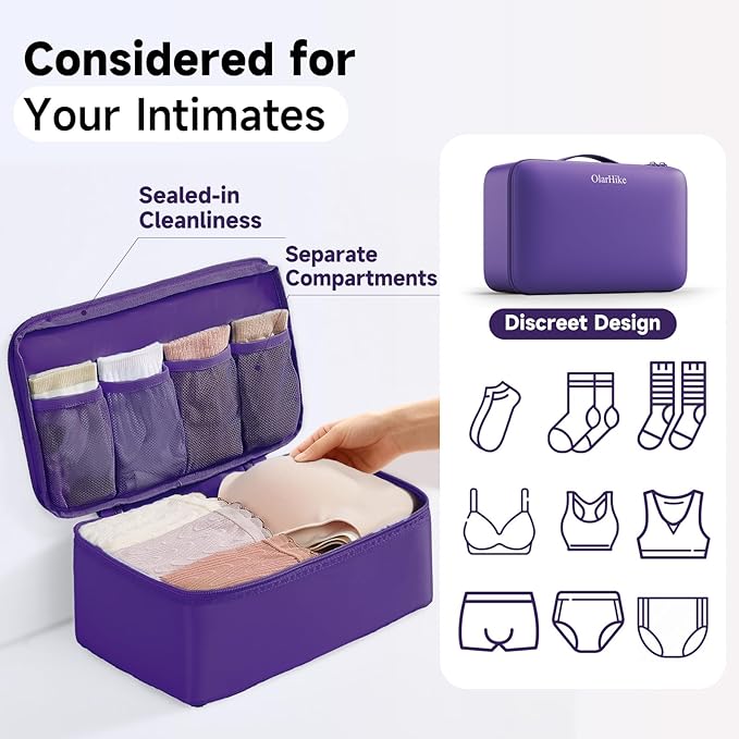 11 Set / 9 Set Packing Cubes for Travel,Gifts for Women Mom Kids,TSA Approved Bags for Makeup, Cosmetic, Toiletry, Organizers for Suitcase Carry On,Cruise Essentials Airplane Accessories,Purple