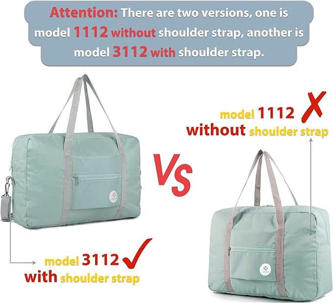 For Spirit Airlines Personal Item Bag 18x14x8 Foldable Travel Duffel Bag Tote Carry on Luggage Duffle Overnight for Women and Men