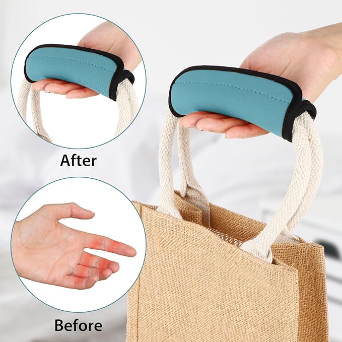 2 Pack Luggage Handle Wraps for Suitcase Bright Color Luggage Handle Covers Suitcase Tags identifiers Travel Accessories for Airplane/Flying (Sky Blue)