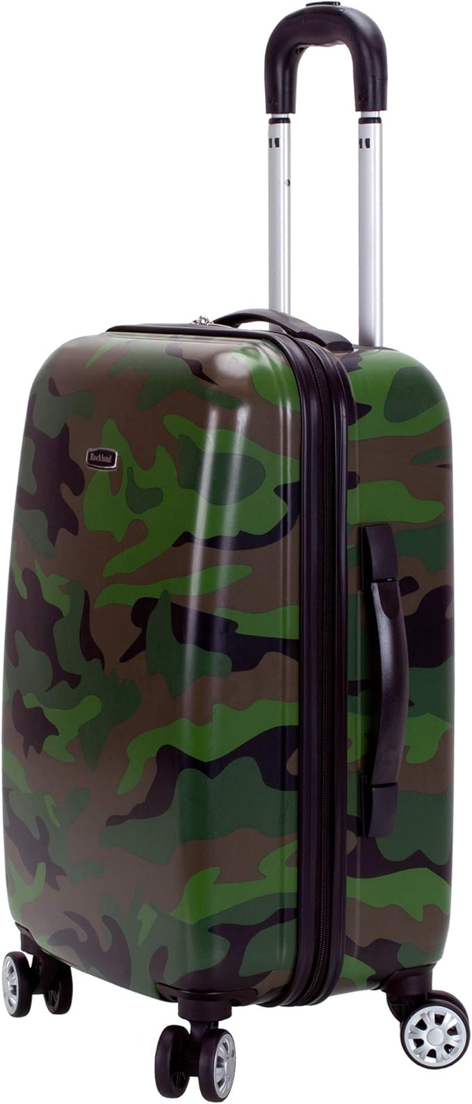 Rockland Safari Hardside Spinner Wheel Luggage, CAMO, 3 Piece (20"/24"/28")