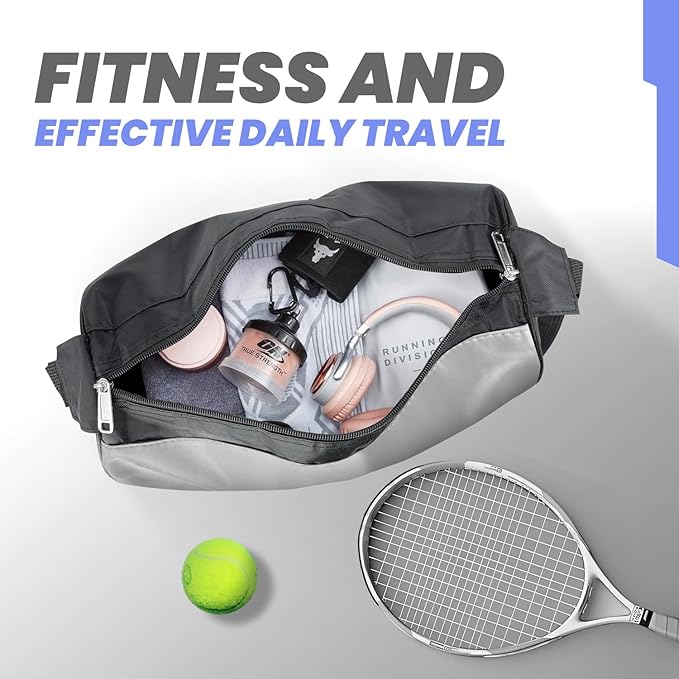 C&F BOGMOST Small Travel Duffel Bag Foldable Waterproof Gym Bag for Gym Beach Swim Bag Men Women Duffle Bag Lightweight Oxford Cloth Sports Bag-Grey