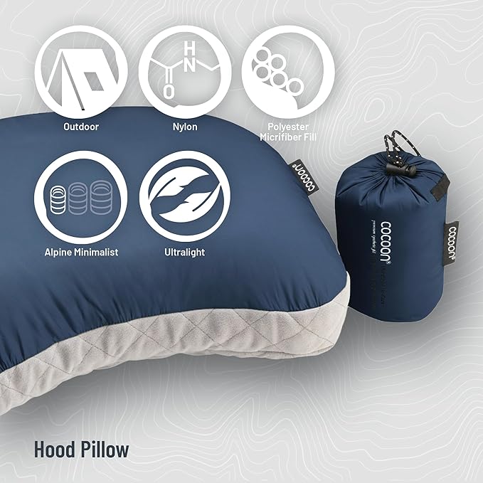 COCOON- Premium - Ultralight AirCore Hood Pillow - Light Blue