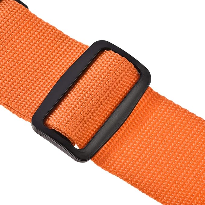 uxcell Luggage Straps Suitcase Belts with Buckle, Combination Lock, 2Mx5cm Adjustable PP Travel Packing Accessories, Orange 2Pcs