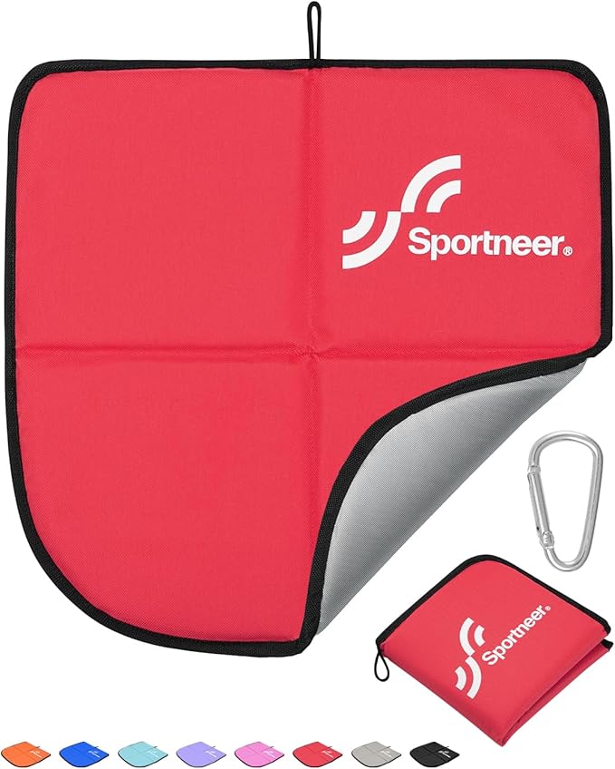Sportneer Sitting Pad: Lightweight Waterproof Folding Seat Pad for Backpacking, 15.75'' x 15.75'' Portable Camping Seat Mat for Hiking, Picnics Beach & Outdoor Use, 0.13lbs