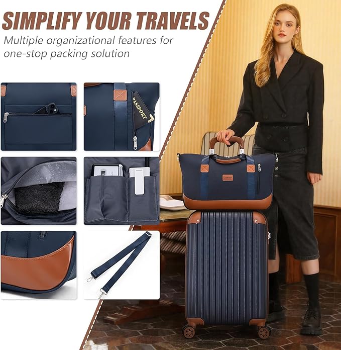 Carry On Luggage Sets 3 Piece, 20 Inch Luggage 22x14x9 Airline Approved with Wheels and TSA Lock, ABS Lightweight Hardshell Travel Suitcase Set with Duffel Bag Travel Bag for Men Women