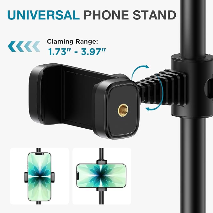 InnoGear Ring Light with Stand for Desk Computer Selfie Video 50 Modes | LED Lights for Video, Portable, 5 Color Modes, Adjustable, Monitor, Laptop, Recording, Streaming, Webcam Zoom Lighting