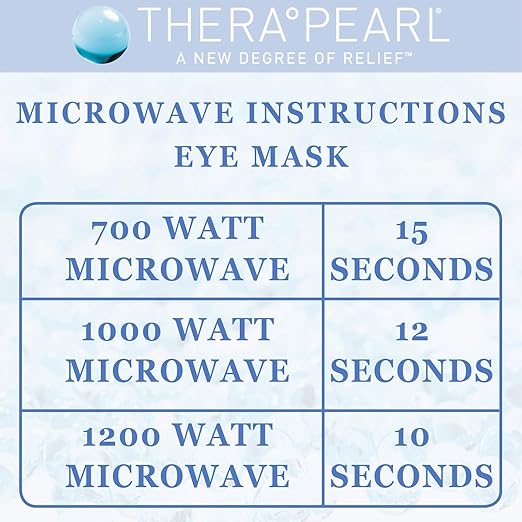TheraPearl Eye Mask, Flexible Gel Beads for Hot Cold Therapy, Non Toxic Compress for Puffy Eyes, Blue, Reusable