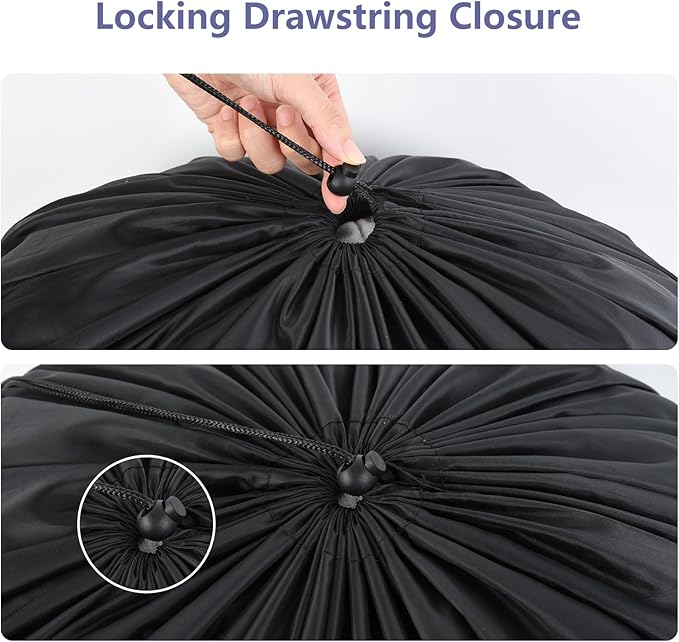 OTraki Laundry Bag 28x45 Inch Heavy Duty Laundry Wash Bag 2 Pack Large Laundry Basket Liner Bags Hamper Bag Dirty Clothes Organizer with Drawstring Closure Drying Do Not Exceed 176℉(Grey&Black)