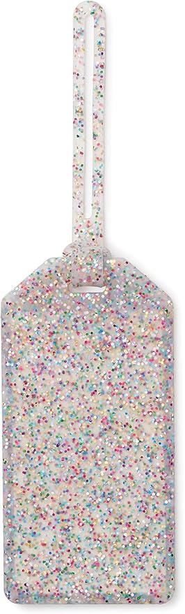 Kate Spade New York, Silicone Luggage Tag with Strap, Multi Glitter