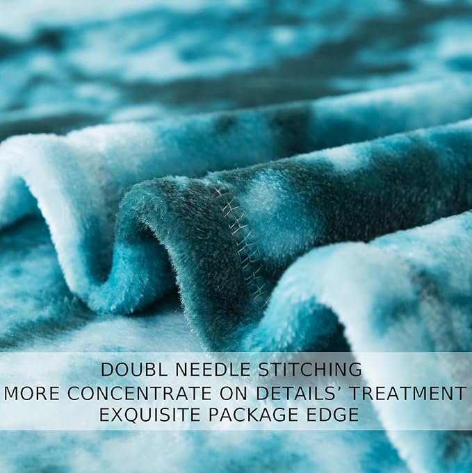 Fuzzy Blanket King Size - Teal, Soft and Comfy, Plush and Furry Faux Fur, Reversible Blankets for King Calking Bed, 90x108 Inches,Teal