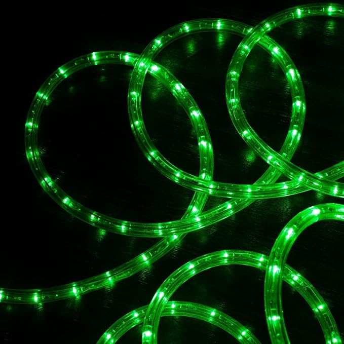 3312LEDs, 300ft LED Outside Rope Lights, Waterproof Permanent Outdoor ETL Certified Connectable Clear Tube, Christmas Palm Tree Holiday Decorative Landscape Patio Accent Lighting - Green