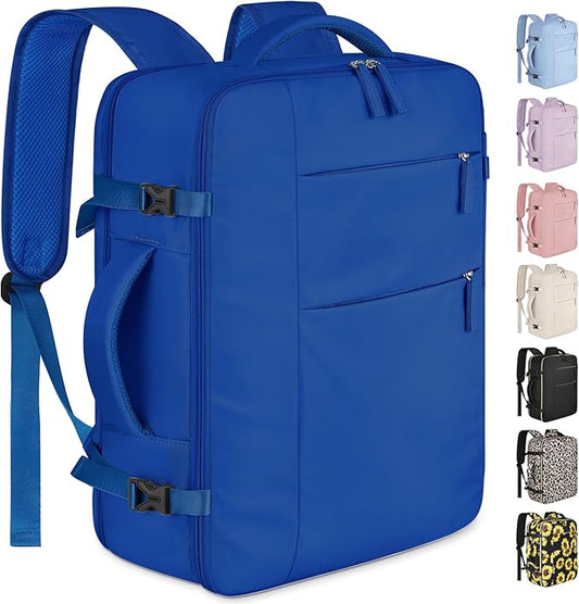 Capolo Travel Backpack for Women Men Waterproof Laptop Backpack Airlines Approved Carry On Backpack Bag Computer Bookbag for Business, Work, Traveling Fits 17 Inch Laptop(Royal Blue)