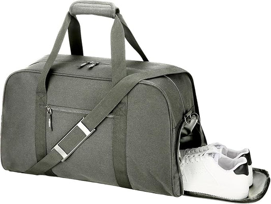 Searock 21 Inch Gym Bag with Shoe Compartment, Sports Duffle Bag for Travel, Carry On Duffel Bag, Weekender Overnight Bags for Men and Women Traveling, Dark Grey