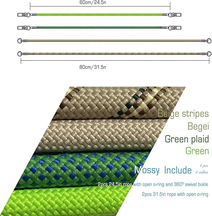 4-Pack Paracord Bag Handles – DIY Replacement Straps for Shoulder Bags, Crossbody Bags & Handbags