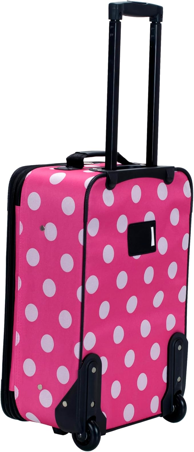Rockland Fashion Softside Upright Luggage Set, Expandable, Pink Dots, 2-Piece (14/19)