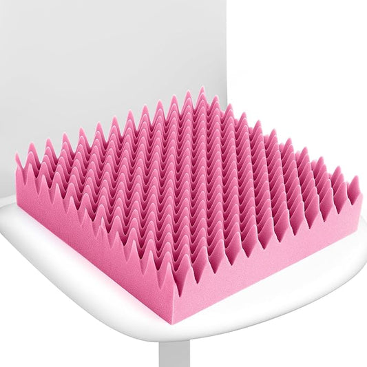 Geiserailie 1 Pcs Egg Foam Pad Eggs Chair Cushion to Relieve Back Foam Seat Cushion Chair Accessories Pad for Office Recliner Wheelchair Home Car (Egg,Pink)