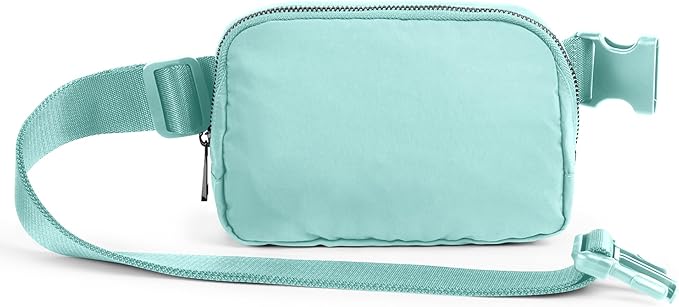 ODODOS Unisex Mini Belt Bag with Adjustable Strap Small Fanny Pack for Workout Running Traveling Hiking, Icing Blue