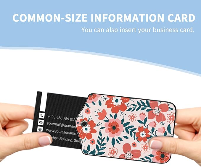 2 Pcs Luggage Tag for Suitcases, Floral Flowers Cute PU Leather Suitcase Tag Privacy Cover ID Label with Metal Loop, Personalized Baggage Identifier for Women Cruise Bag Travel Essentials