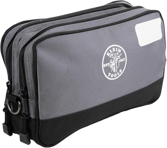 Klein Tools Tool Pouch, Dual Compartments, Heavy-Duty Tool Bag Organizer, Multipurpose Bag