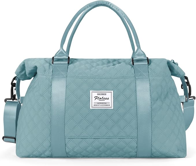 HYC00 Travel Duffel Bag,Carry-on Overnight Weekender Bags for Women,Sports Tote Gym Bag with Wet Pocket