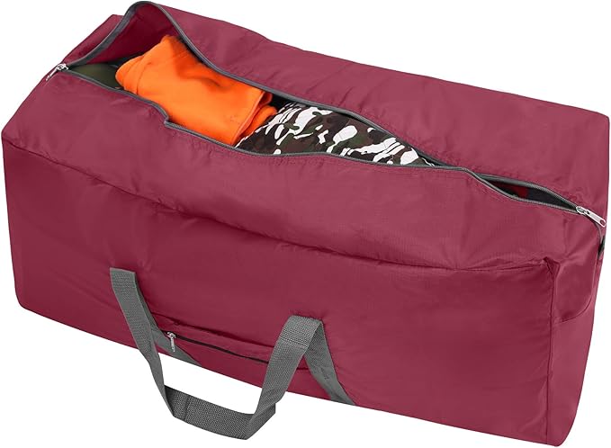 REDCAMP 100L Extra Large Duffle Bag, Water Resistant Lightweight Foldable Duffel Bag for Outdoor Camping, Red