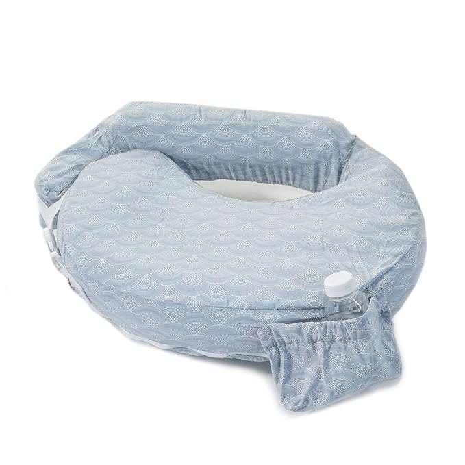 My Brest Friend Inflatable Travel Nursing Pillow for Breastfeeding, Bottlefeeding & Posture Support with Slipcover, Horizon (Pack of 6)