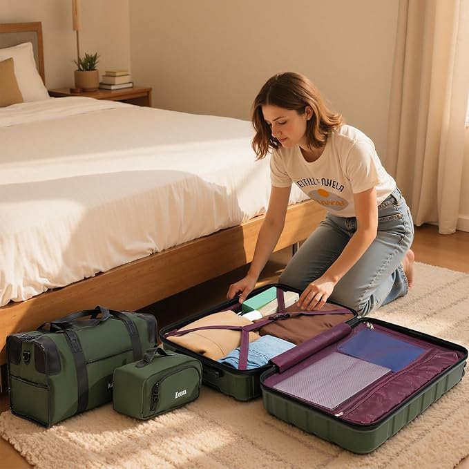 Luggage Sets 5 Piece,Suitcases with Wheels, Hard Case Luggage with Detachable Spinner Wheels,Carry On Luggage Set (5 Piece Sets (20"/24"/28"/DB/TB))