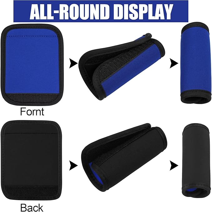 6 Pack Luggage Handle Wrap, Luggage Handle Wraps for Suitcase, Navy Blue Luggage Tags, Suitcase Tags identifiers for Travel Accessories