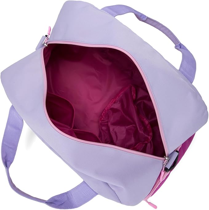 HawLander Kids Duffle Bag for Boys or Girls, Fit Sports Practice, or Overnight Travel Weekend (Purple)