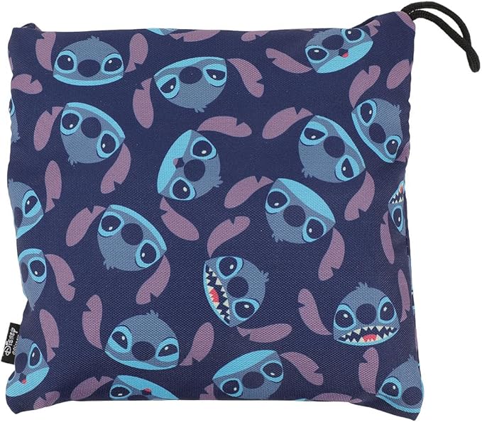 Lilo & Stitch All-Over Stitch Face Print Blue 21" Packable Duffel