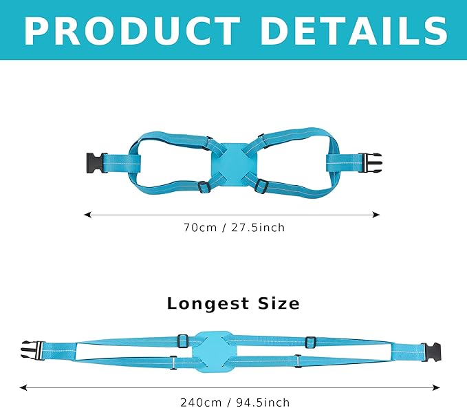 Travelkin Luggage Straps - Bungees for Suitcases, Add a Bag, Travel Bag Bungee Belt for Luggage Carry On (Blue 2 Pack)
