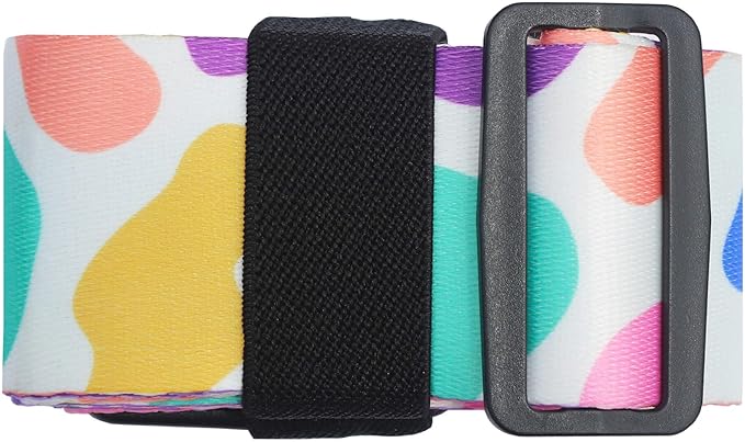 Luggage Straps for Suitcases TSA Approved Easy Pack Organized Suitcase Strap, Luggage Strap, Luggage Belt Strap, Bag Straps for Luggage. Buckle Straps Travel Accessories (Cow Printing)