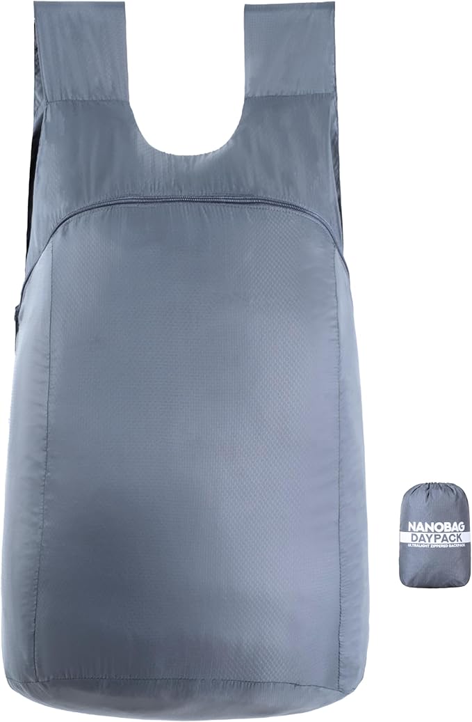 Nanobag Daypack - Ultralight 16L Foldable Travel & Hiking Backpack, Reusable, Packable, Collapsible Bag for Men & Women