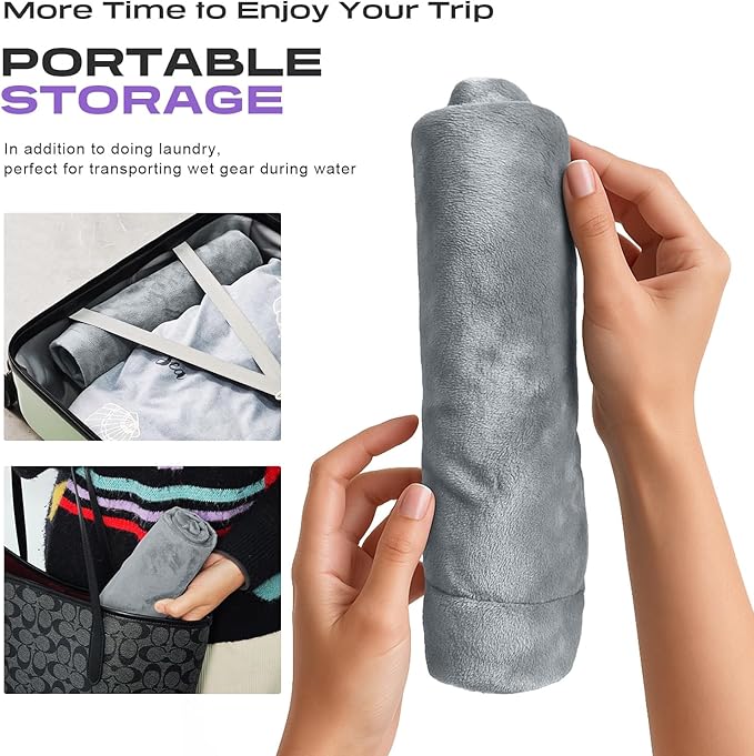 ETROL Inflatable Body Pillow for Adults, 47-inch Long Pillows for Bed, Bolster Pregnancy Pillows for Sleeping, Inflatable Travel Full Body Pillow, Hug Round Pillow for Side Sleeper, Soft Velvet, Grey