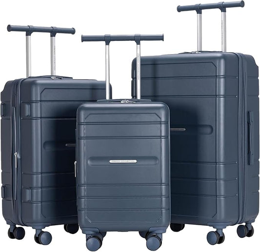 French Connection Le Voyage Luggage Set, Navy, 3 Piece Set