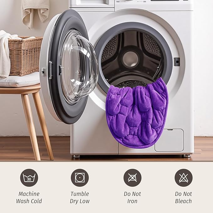 Wemore Weighted Lap Blanket 7lbs for Adults, Small Weighted Blanket for Travel, All-Season Weighted Lap Pad, Machine Washable, Dual Purple 24x29 inches