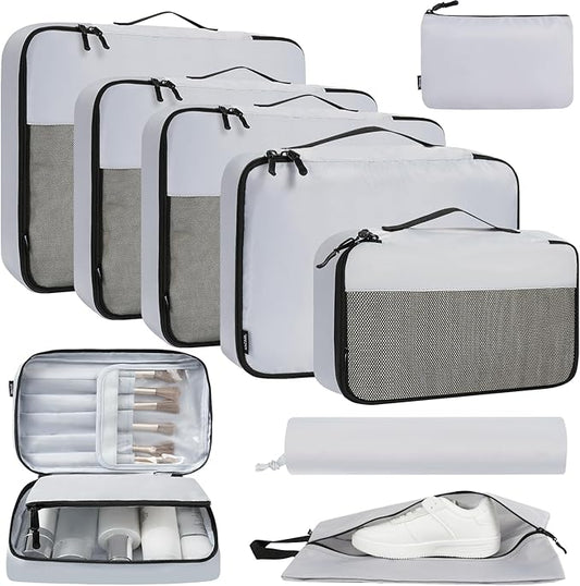BAGAIL 8 Set/9 Set Packing Cubes Luggage Packing Organizer for Travel, Suitcase Packing Bags for Travel Accessories