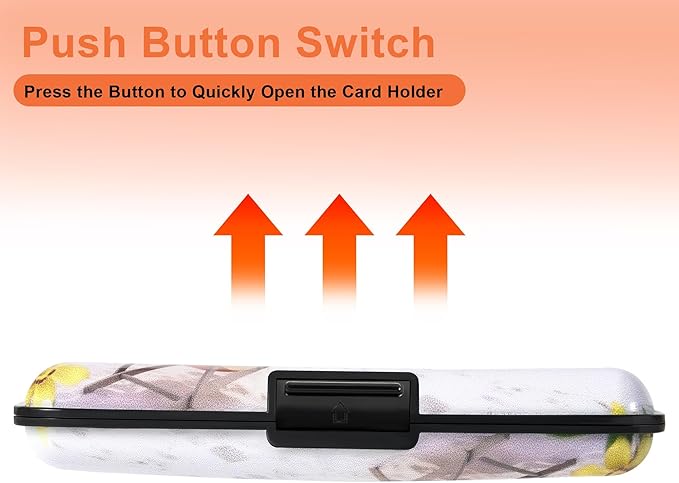 Mayski Credit Card Holder, RFID Blocking, Aluminum Alloy Hard Case, Small Mini Business Metal Wallet for Women Men, Seaside