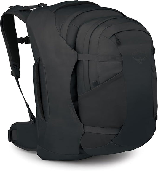 Osprey Farpoint 55L Men's Travel Backpack - Carry On Bag with Personal Item Sized Detachable Daypack, Black