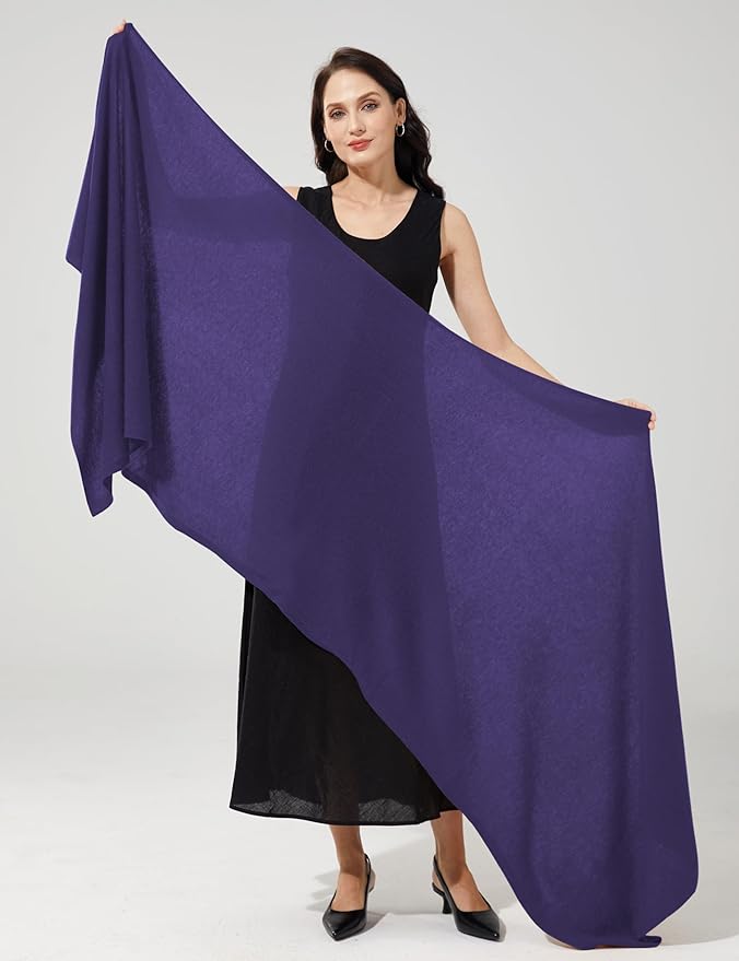 Soft Cashmere Blend Wrap Chic Scarf Stole for Women Wayfarer Travel Extra Large 87"x28"