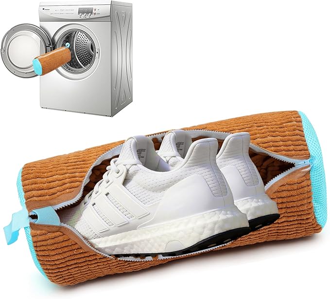 1PCS Shoes Washing Machine Bags, Laundry Shoe Bag for Washer and Dryer, Reusable and Durable Zipper Sneaker Shoe Washing Bag, Tennis Shoes Cleaning Bag for All Shoe Types (Chocolate)