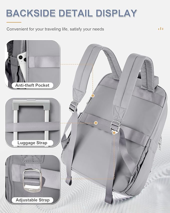 wepadre Small Travel Backpack Carry on Flight Approved Personal Item Travel Bag Carry on Backpack for Women Work Laptop Backpack for Traveling Personal Bags for Airplanes