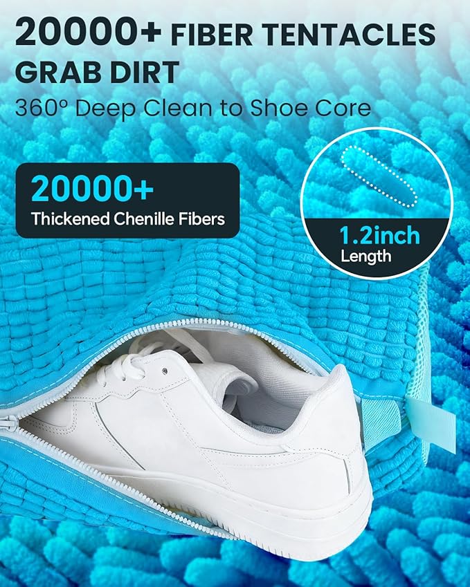 Shoe Washing Machine Bag: 2 Pack Reusable Shoes Cleaning Bags, Heavy Duty Shoe Laundry Bag for Washer & Dryer, 360° Deep Clean for Sneakers Tennis Shoes, Gifts for Women Men