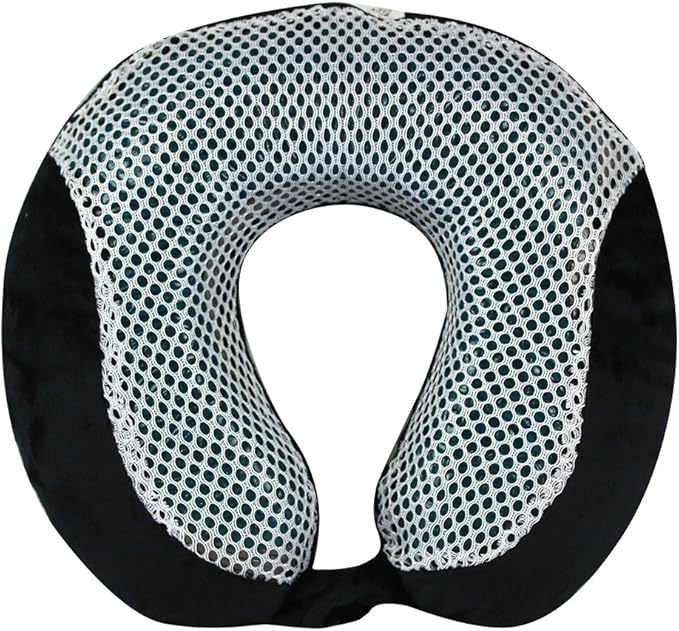 Cloudz Comfort Gel Memory Foam Travel Neck Pillow - Black