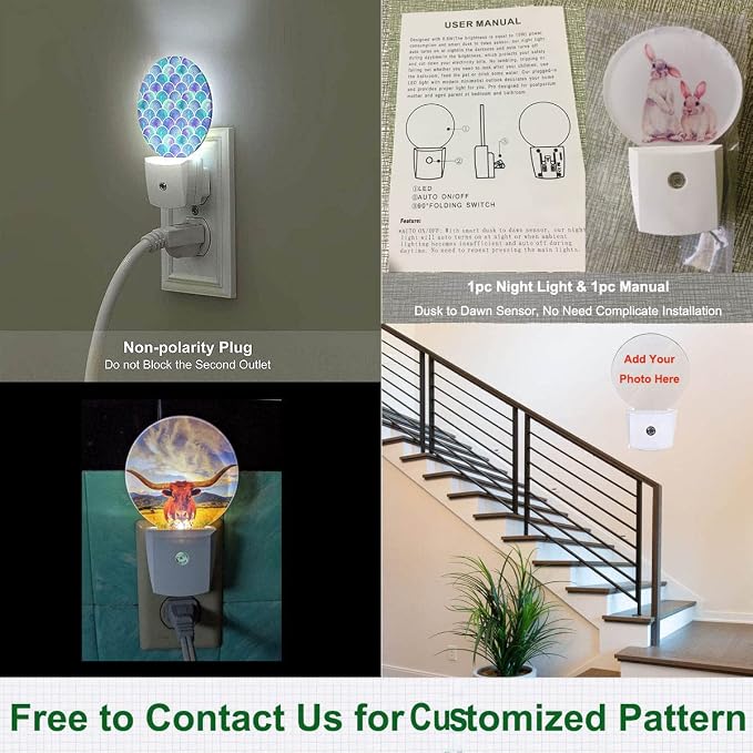 Best Friends Night Light Cute Dog and Cat on The Moon Night Lights Plug into Wall 0.5W LED Lighting Auto on/Off for Hallway Stairway Kitchen Home Decor