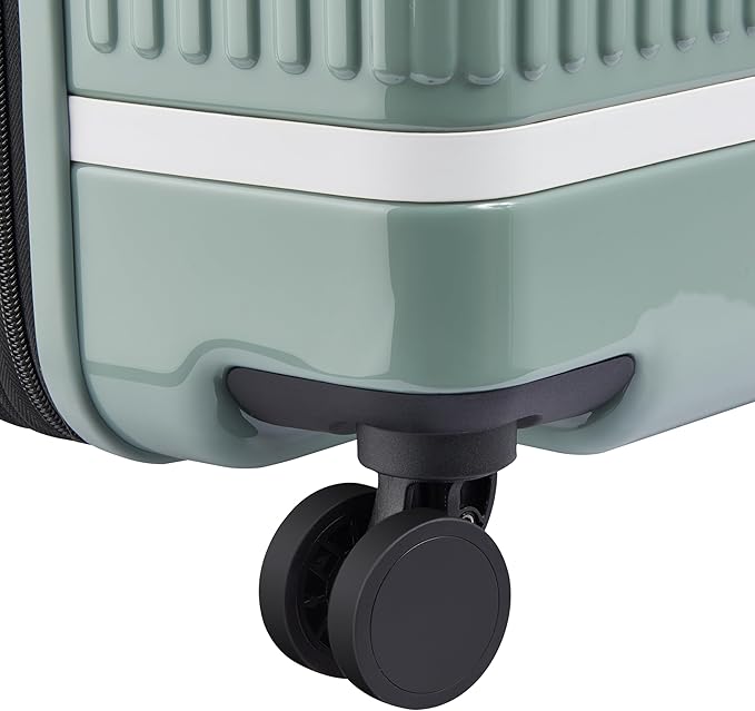 florence by mills Spin Me Away Hardside Expandable Luggage with Spinner Wheels, Sage Green, Checked-Large 29 Inch