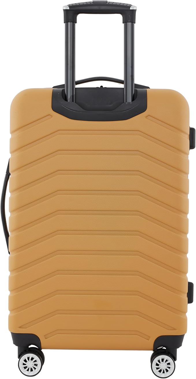Wrangler Tahoe 3 Piece Spinner Luggage Set, Amber Gold