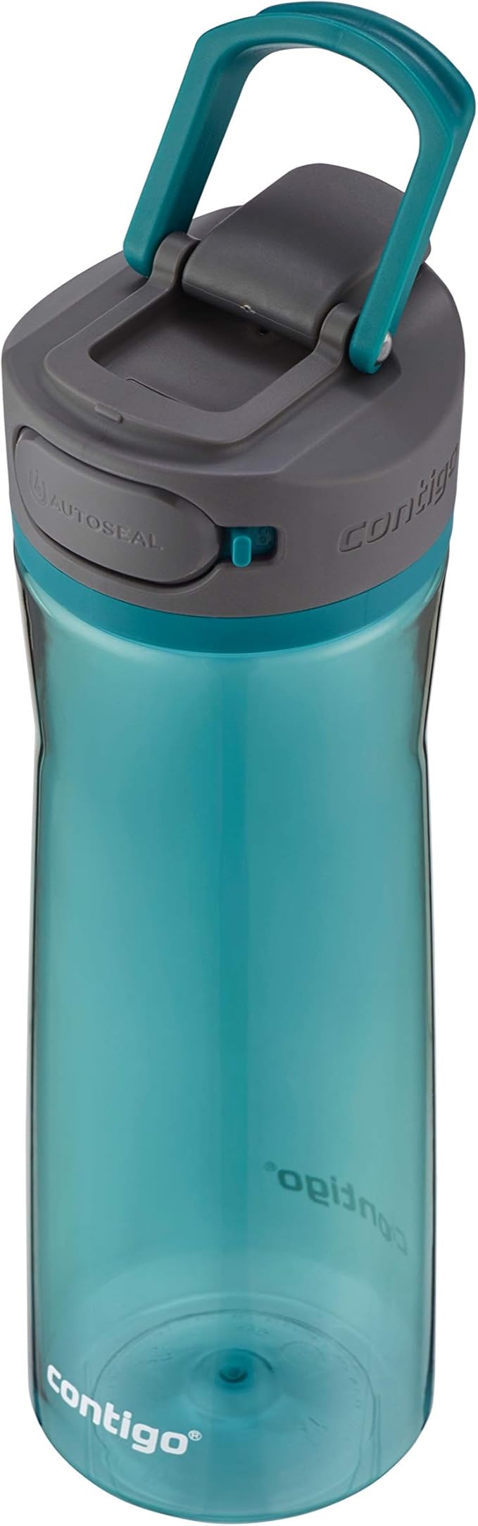 Contigo AUTOSEAL Cortland 24oz Water Bottle BPA-Free Plastic Spill Leak-Proof Lid and Carry Handle Dishwasher Safe Spirulina (Pack of 4)