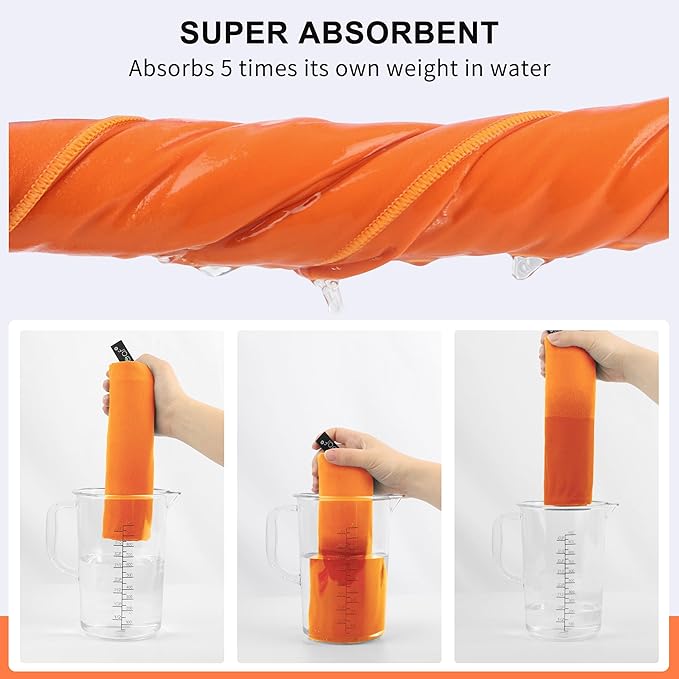 Rainleaf Microfiber Towel Perfect Travel & Gym & Camping Towel. Quick Dry - Super Absorbent - Ultra Compact - Lightweight. Suitable for Trip, Beach, Shower, Backpacking, Pool
